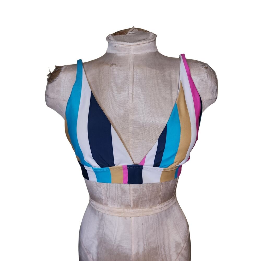 Raisins Belle Mar Miami Tie Back Bikini Swim Top Multi XL NWT